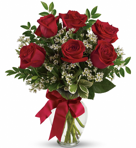 Thoughts of You Mother's Day Bouquet - 6 Red Roses | Salvy the Florist