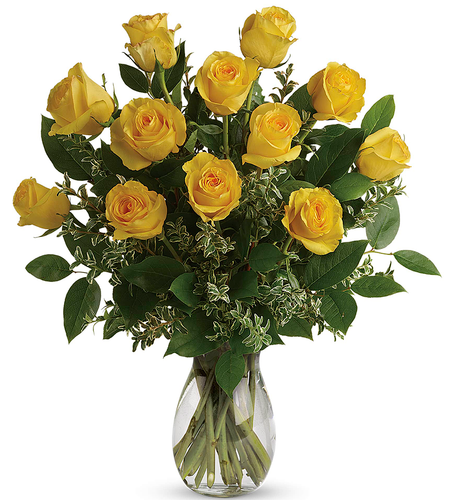 Say Yellow Bouquet for Mother's Day - 12 Yellow Roses | Salvy the Florist