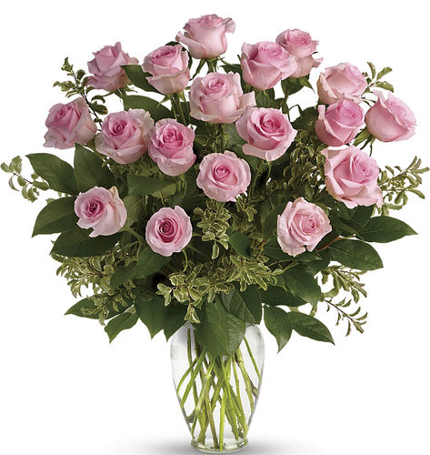 Say Something Sweet Deluxe Bouquet - 18 Pink Roses | Salvy the Florist