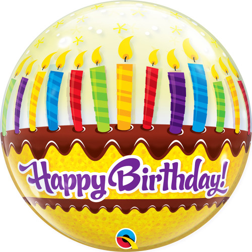 22" Birthday Candles & Frosting Bubble Balloon | Salvy the Florist