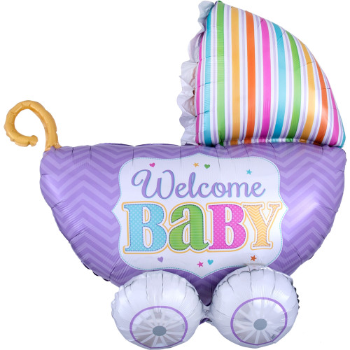 32" Giant Welcome Baby Carriage Balloon | Salvy the Florist