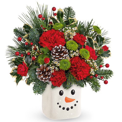 Teleflora's Festive Frosty Bouquet | Salvy the Florist