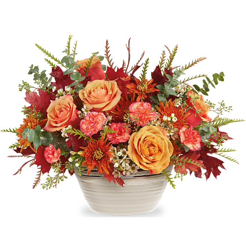 Teleflora's Rustic Harvest Stoneware Bowl | Salvy the Florist