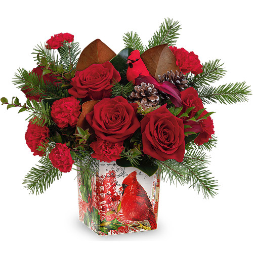 Teleflora's Joyful Cardinal Bouquet  | Salvy the Florist