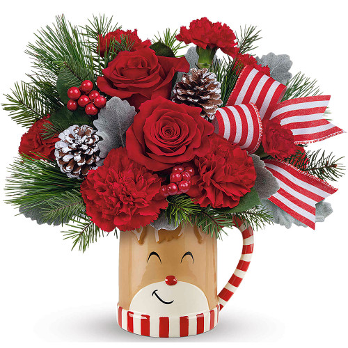 Teleflora's Send A Hug Reindeer Wish Bouquet | Salvy the Florist
