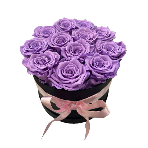 Deluxe Gift Box: 12 Lavender Preserved Roses in a Luxury Box | Salvy the Florist