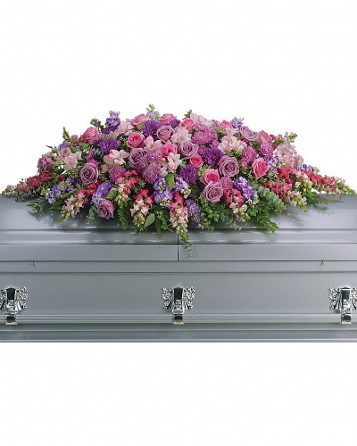 Lavender Tribute Casket Spray | Salvy the Florist