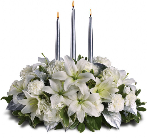Silver Elegance Centerpiece | Salvy the Florist