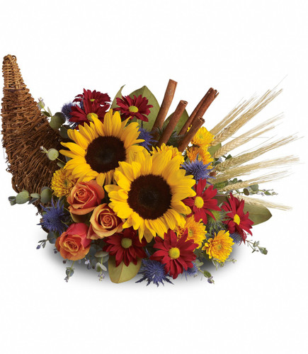 Classic Cornucopia for Thanksgiving | Salvy the Florist