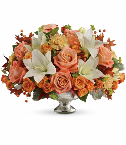 Teleflora's Harvest Shimmer Thanksgiving Centerpiece | Salvy the Florist