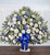 The Majestic Blue and White Sympathy Basket | Salvy the Florist