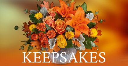 Fall Flowers in Keepsake Containers by Salvy the Florist