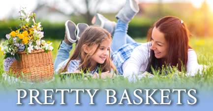 Summer Flowers in Pretty Baskets by Salvy the Florist