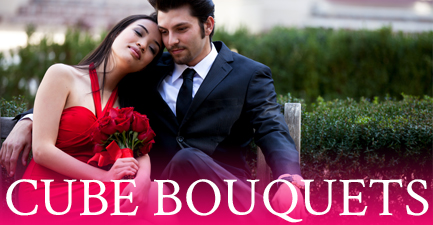 Valentine's Flowers in Cubes by Salvy the Florist