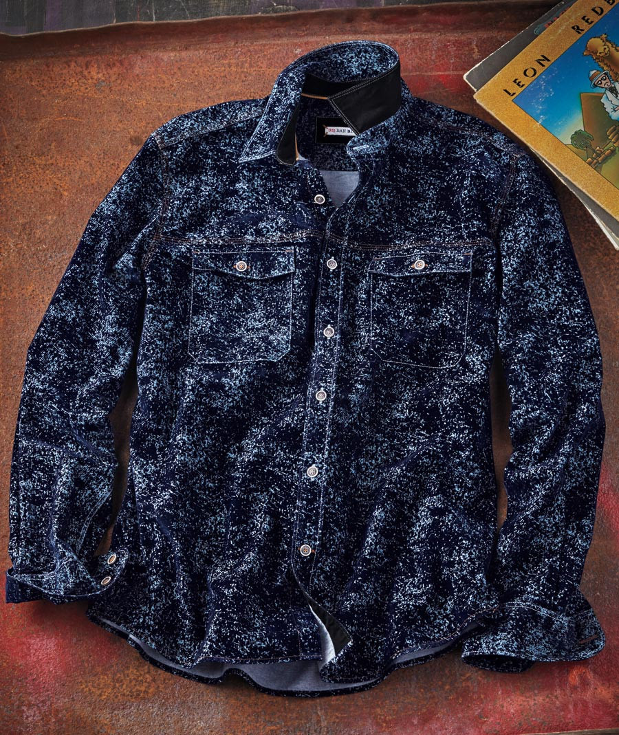 night blue dress shirt Woven Cotton Shirt