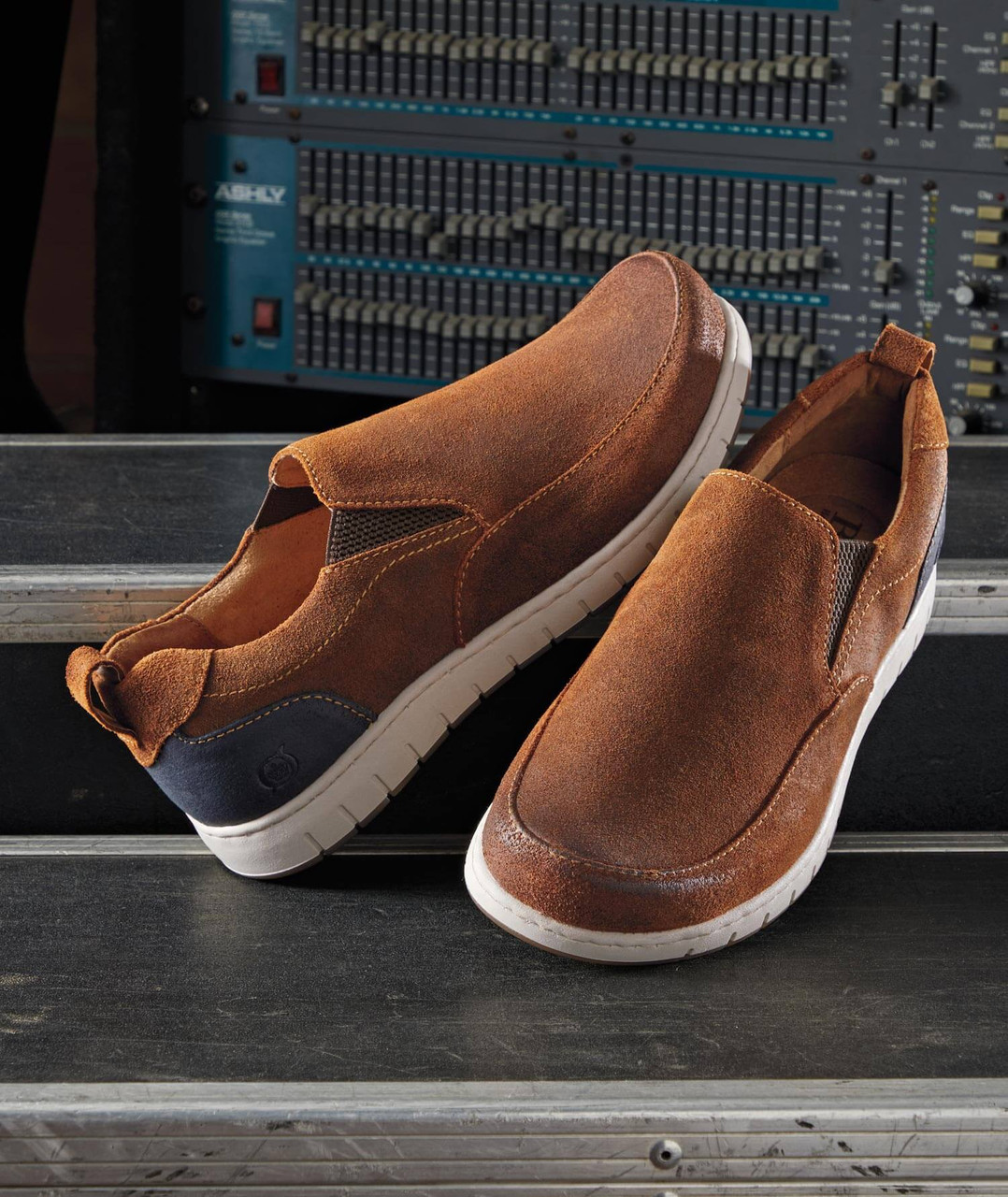 brown leather canvas shoes