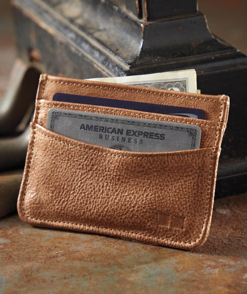 32 Bar Blues A Little This, A Little That, leather wallet with credit cards and cash inside on a vintage surface.