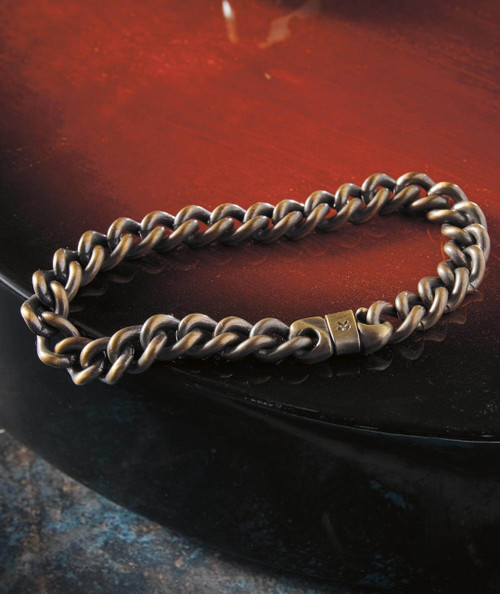 Funk It Chain Necklace, metallic chunky chain jewelry on a dark surface