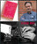 32 Bar Blues Steven Huff - A Pig In Paris, book cover of 'A Pig In Paris' and an author portrait of Steven Huff, and a close-up of hands typing on a vintage typewriter.