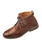 32 Bar Blues Bless My Soles - Brown leather ankle boot with laces and a sturdy sole