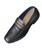 Get Up And Get It, Men's Leather Loafer Shoe with Brown Strap and Black Upper, stylish and comfortable footwear.
