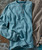 Past In The Present, textured blue long-sleeve shirt with a button-up collar and front placket
