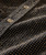 Bumpin', close-up of black and beige patterned fabric on a shirt, with beige buttons.
