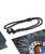Dark Star, black cord with adjustable toggle and black rubber tips.