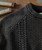 Need More, Black and Gray Knitted Sweater with Textured Pattern