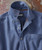 Boogie Bump, blue men's dress shirt with small dotted pattern and button-down collar.
