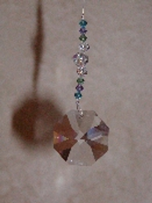Swarovski 28mm Clear Bagua Pre-Strung Swarovski 28mm Clear Bagua Pre-Strung