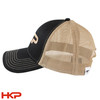 HKP Baseball Trucker Snapback Cap - OSFM - Tan & Black