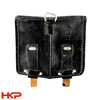 German BGS Double Magazine Pouch - Vintage Leather Ammo Case - Mogo Berlin 64 - Like New.`
