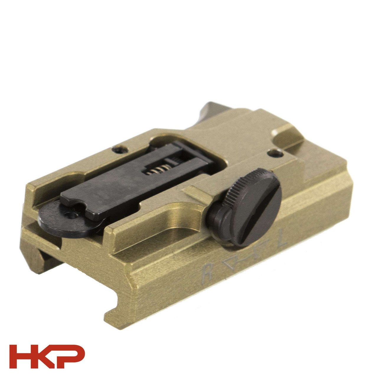 H&K HK MR556/MR762/416/417 Flip Up Rear Sight - 2mm - FDE