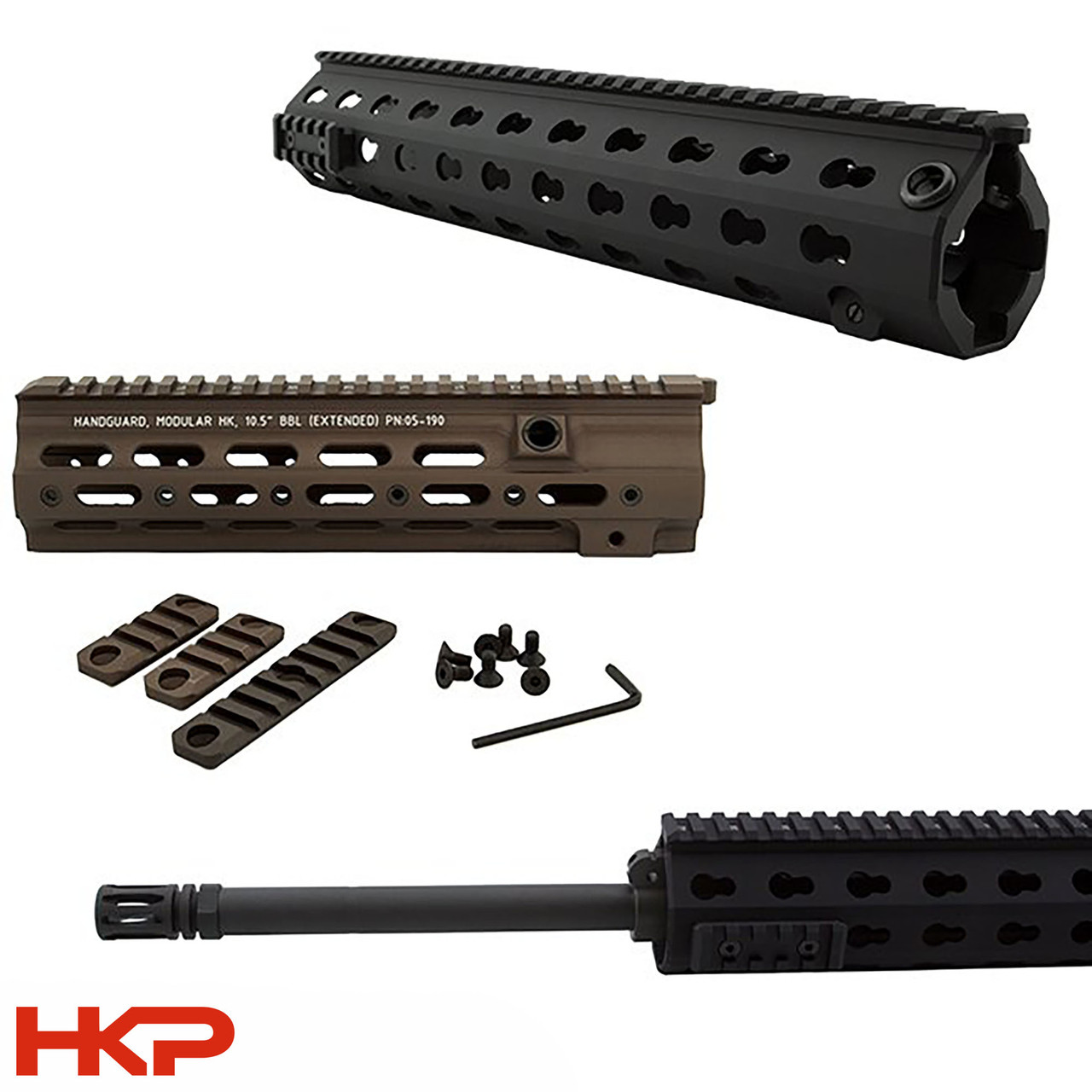 豊富な新作即決 実物 H&K純正 MR556 MRS Modular Rail System モジュラー レイルシステム ハンドガード 9インチ HK416 トレポン PTW ガスブロ GBBR パーツ