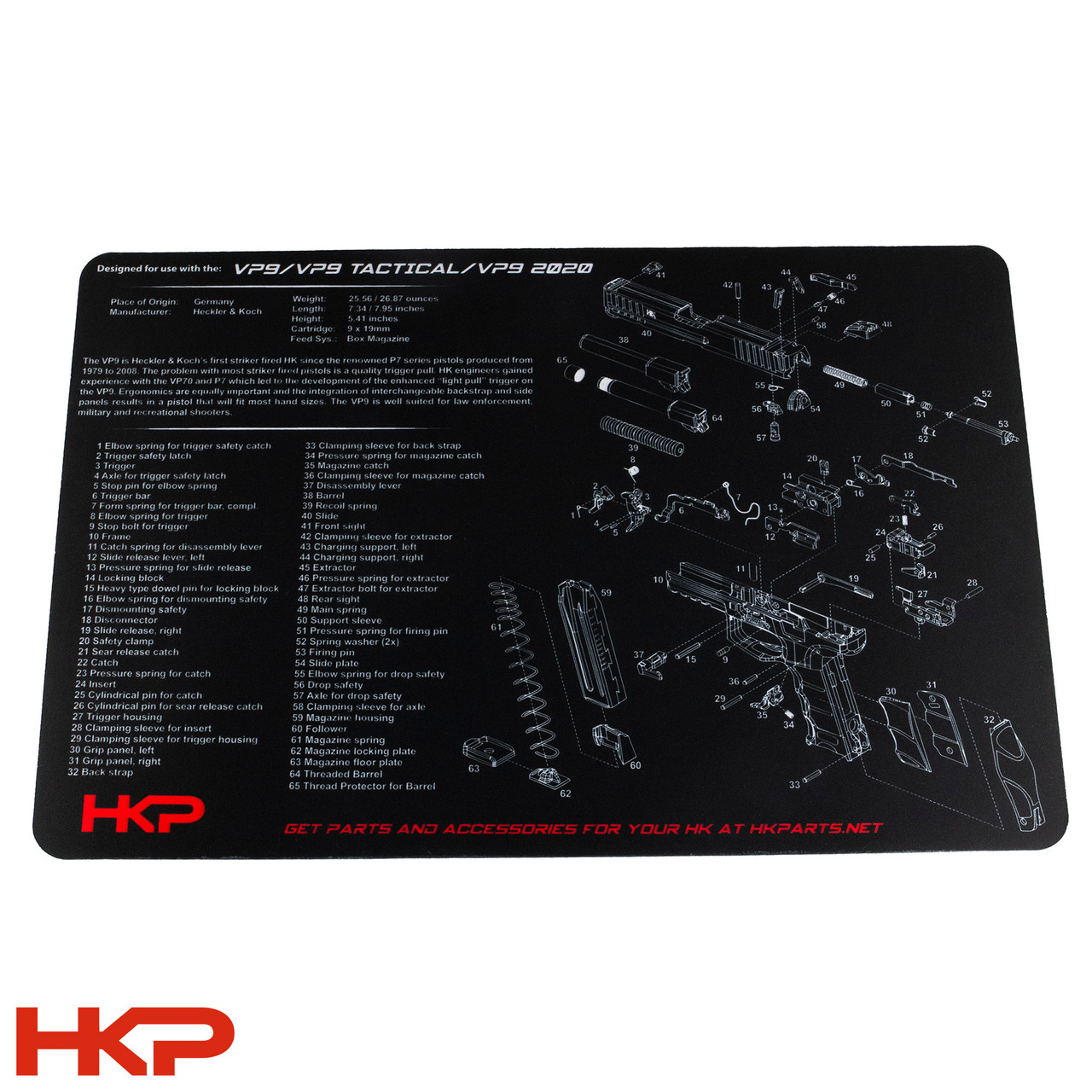 HK VP9, Tactical Bench Mat