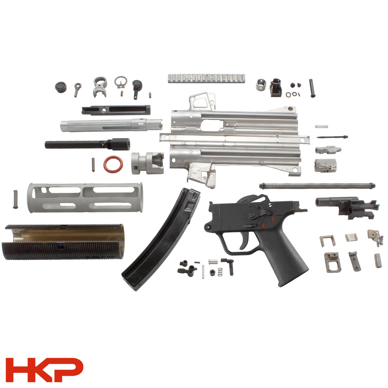 HKP MP5SD 9mm Pistol Build Kit With Flat, Top Rail & Weldment Set