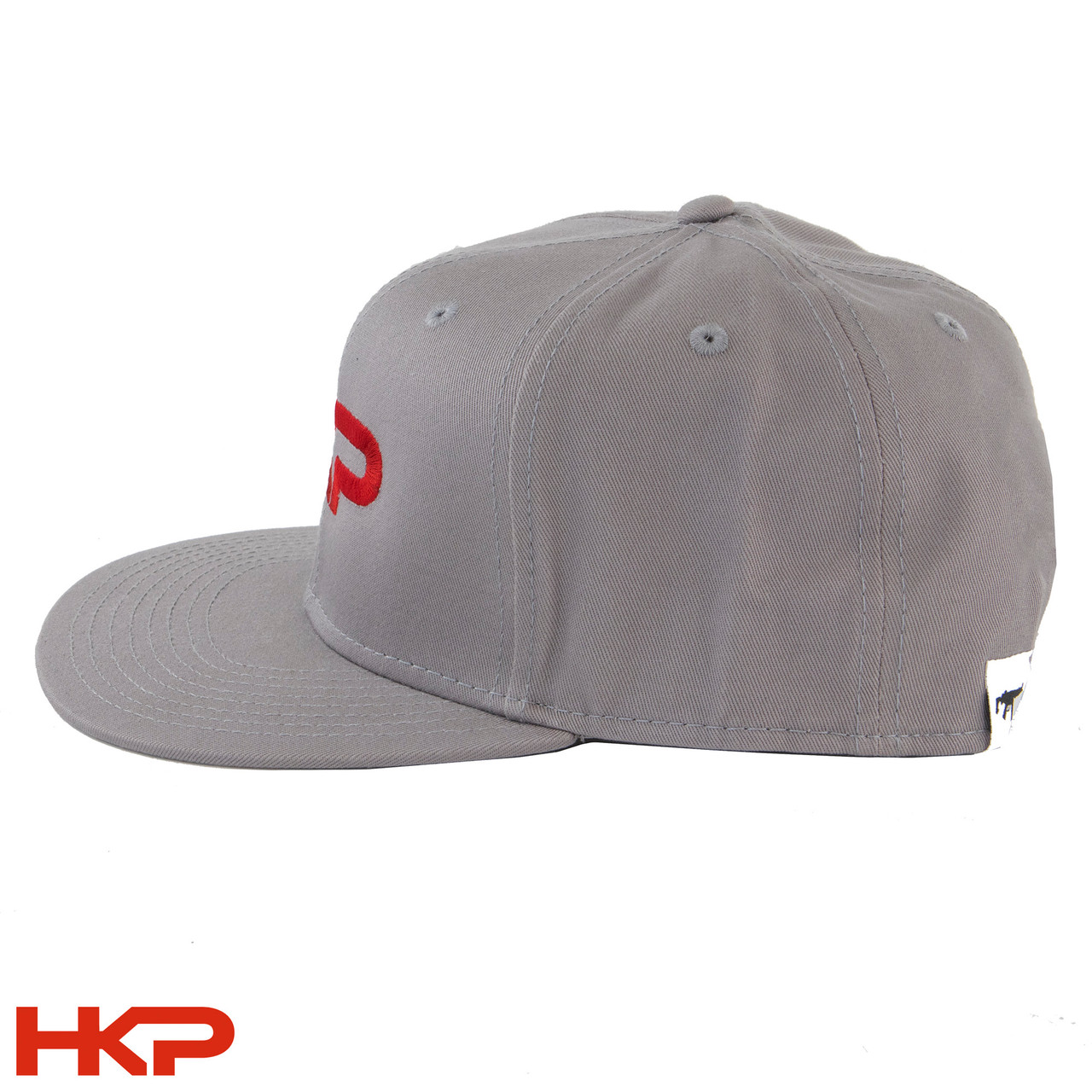 HKP Hat - Snapback - Flat Brim - OSFM - Gray and Red