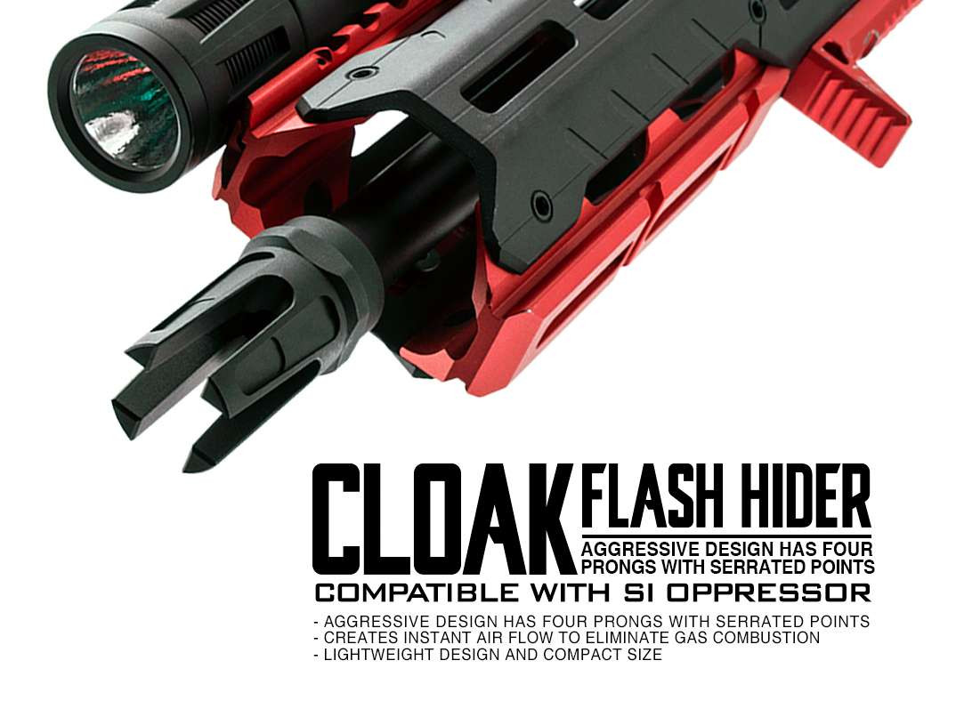 HK416, MR556 Flash Hider - Cloak - Threaded 1/2x28