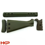 HK91, G3 Buttstock, Grip, Handguard Set - Jungle Green - Surplus