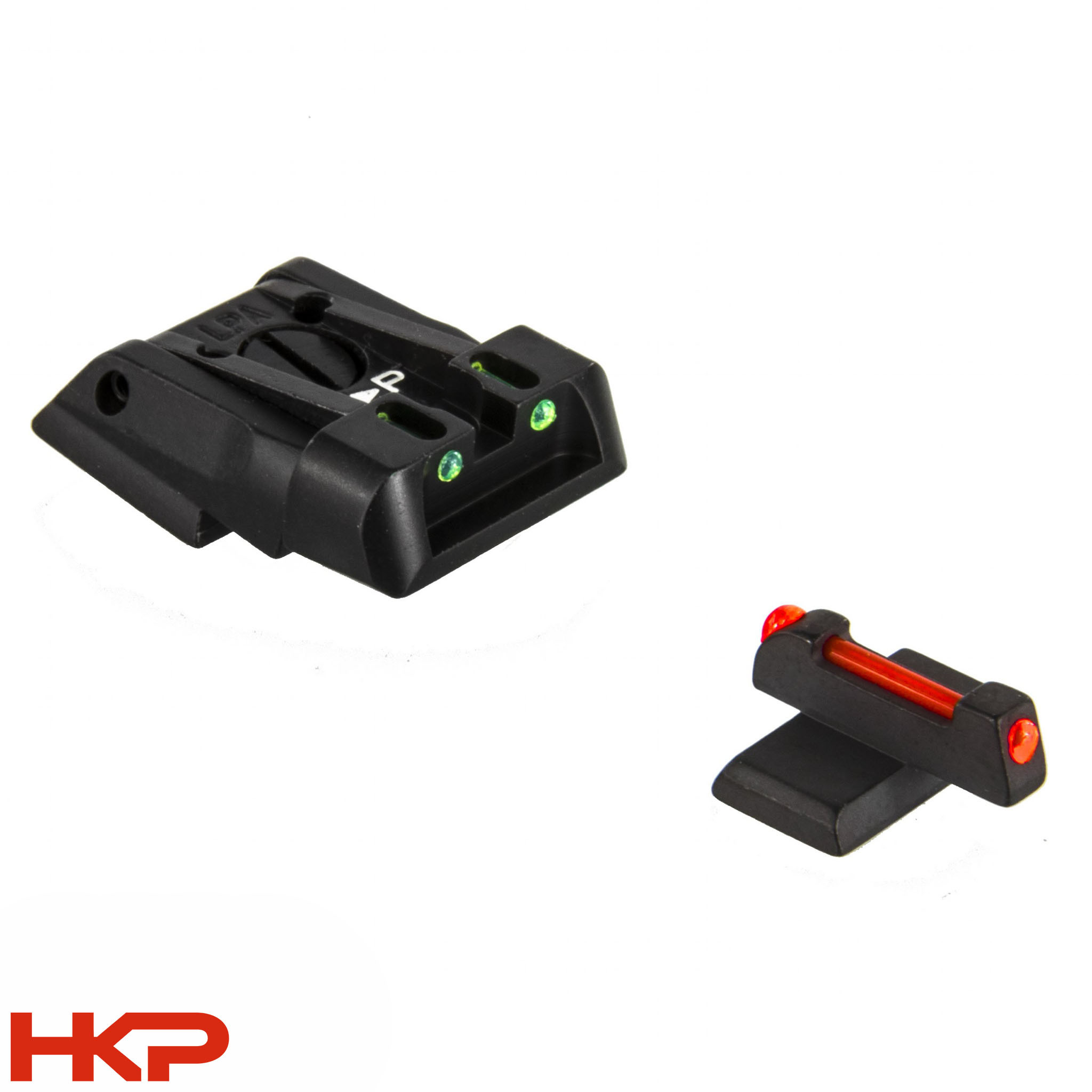 LPA Fiber Optic Adjustable Sight Set For H&K USP 45 And USP 40 Pistols
