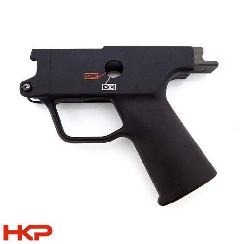 H&K MP5 40/10 Trigger Housing - 2 Position FBI Pictogram - Clipped & Pinned