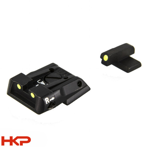 H&K HK VP9, HK P30, HK 45 Adjustable Match Sights Superluminova Insert - Green