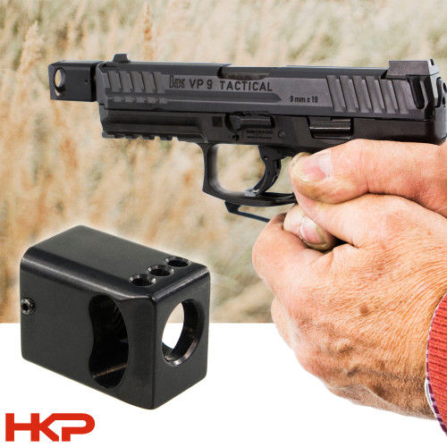 HKP HK VP9/P30/P30L/Tactical 9mm 13.5 X 1 Micro Comp - Black