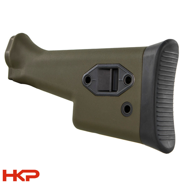 Michaels Machines Clubfoot with Heavy Rubber Buttpad Stock for HK Rifles - OD Green