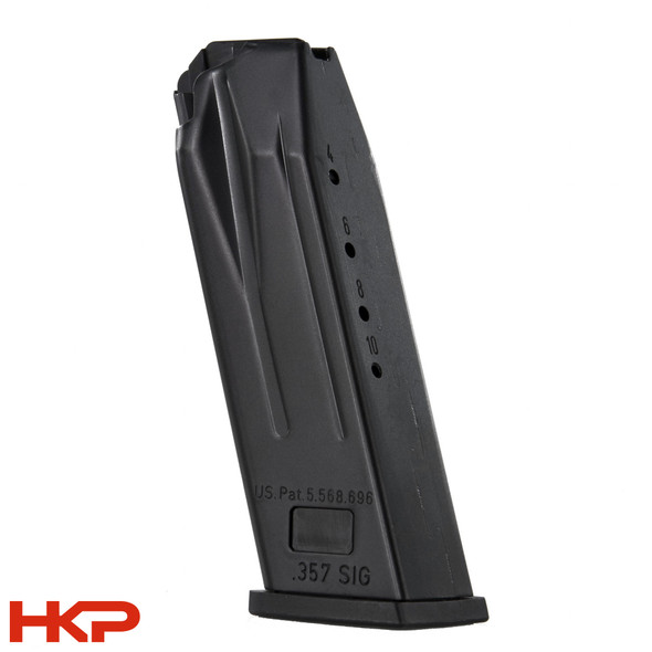 H&K 10 Round HK USPC .357 SIG Flat Floorplate Magazine - Black || HKP-02363 || HKPARTS
