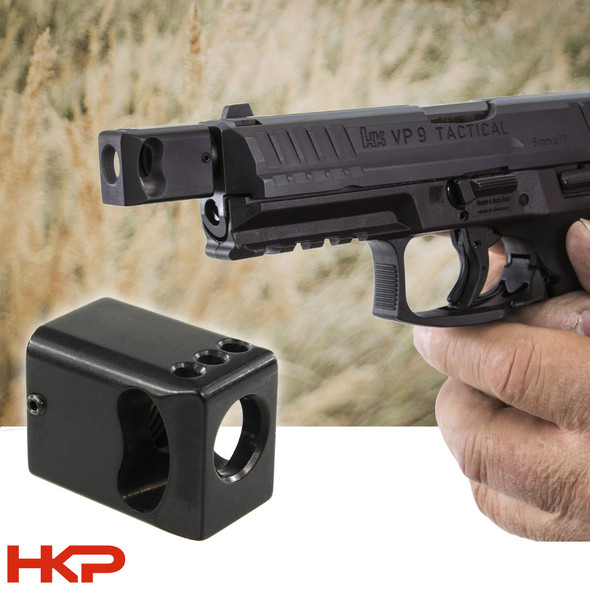 HKP HK VP9/P30/P30L/Tactical 9mm 1/2 X 28 Micro Comp - Black