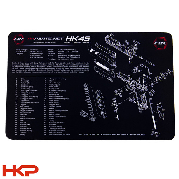 New - HKP HK 45/45C Bench Mat - HKP-17171