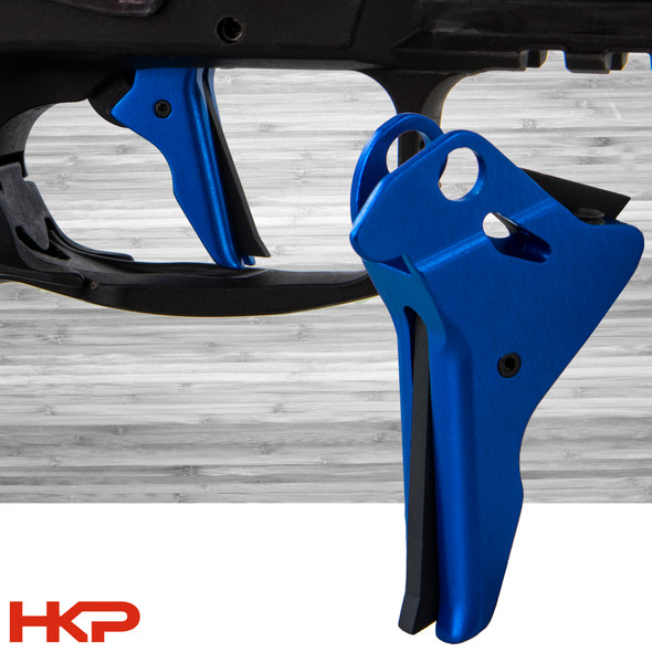 New - Lazy Wolf VP F3 Full Flat Face Series Trigger - Blue - HKP-19601