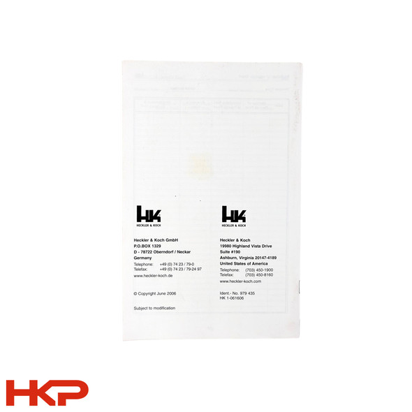 HK416 Operators Manual - USED